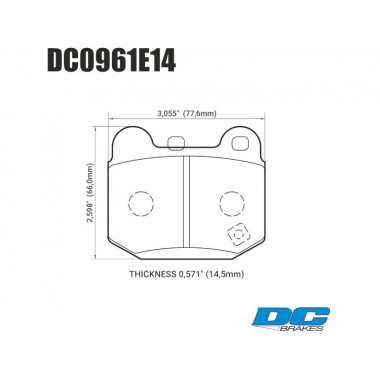 Колодки тормозные DC0961E14 DC Brakes RT.2 задние MMC Lancer Evo V-IX / SUBARU WRX Sti Колодки тормозные DC0961E14 DC Brakes RT.2 задние MMC Lancer Evo V-IX / SUBARU WRX Sti