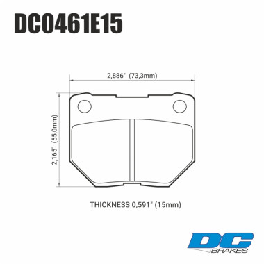 Колодки тормозные DC0461E15 DC Brakes RT.2 задние SUBARU Impreza WRX Колодки тормозные DC0461E15 DC Brakes RT.2 задние SUBARU Impreza WRX