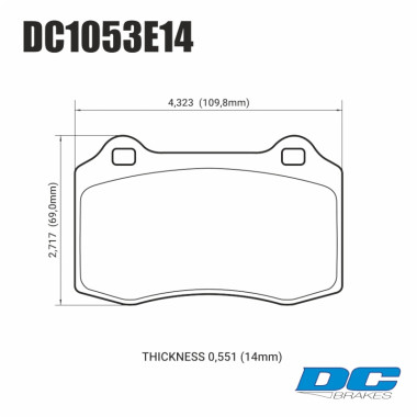 Колодки тормозные DC1053E14 DC Brakes RT.2 Brembo тип A, C, F; JBT CM4P1 Колодки тормозные DC1053E14 DC Brakes RT.2 Brembo тип A, C, F; JBT CM4P1