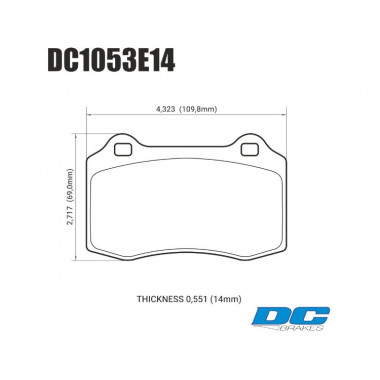 Колодки тормозные DC1053E14 DC Brakes RT.2 Brembo тип A, C, F; JBT CM4P1 Колодки тормозные DC1053E14 DC Brakes RT.2 Brembo тип A, C, F; JBT CM4P1