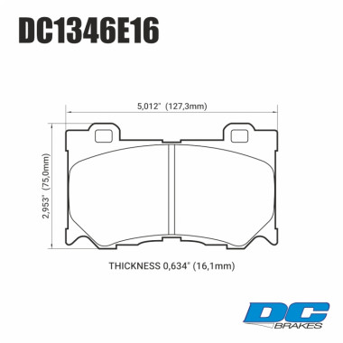 Колодки тормозные DC1346E16 DC Brakes RT.2 передние INFINITI FX50/FX37/G37/ Nissan 370Z Колодки тормозные DC1346E16 DC Brakes RT.2 передние INFINITI FX50/FX37/G37/ Nissan 370Z