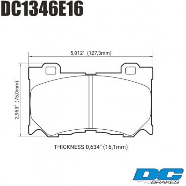 Колодки тормозные DC1346E16 DC Brakes RT.2 передние INFINITI FX50/FX37/G37/ Nissan 370Z Колодки тормозные DC1346E16 DC Brakes RT.2 передние INFINITI FX50/FX37/G37/ Nissan 370Z