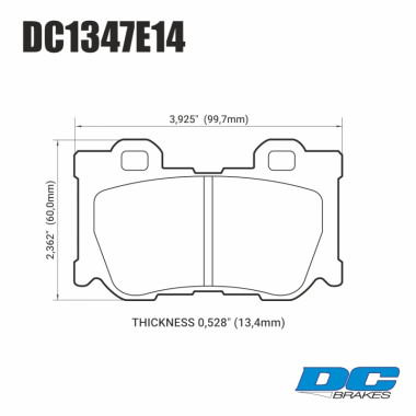 Колодки тормозные DC1347E14 DC Brakes RT.2 задние INFINITI FX37 / FX50 / G / M / Nissan 370Z Колодки тормозные DC1347E14 DC Brakes RT.2 задние INFINITI FX37 / FX50 / G / M / Nissan 370Z
