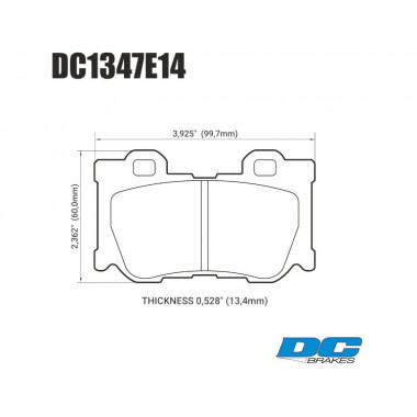 Колодки тормозные DC1347E14 DC Brakes RT.2 задние INFINITI FX37 / FX50 / G / M / Nissan 370Z Колодки тормозные DC1347E14 DC Brakes RT.2 задние INFINITI FX37 / FX50 / G / M / Nissan 370Z