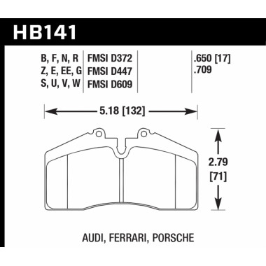 Колодки тормозные HB141B.650 HAWK Street 5.0 Brembo S4 / Stop Tech ST Колодки тормозные HB141B.650 HAWK Street 5.0 Brembo S4 / Stop Tech ST