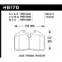 Колодки тормозные HB170F.650 HAWK HPS StopTech задн.LC200, LX570 4поршн. ST41 Колодки тормозные HB170F.650 HAWK HPS StopTech задн.LC200, LX570 4поршн. ST41