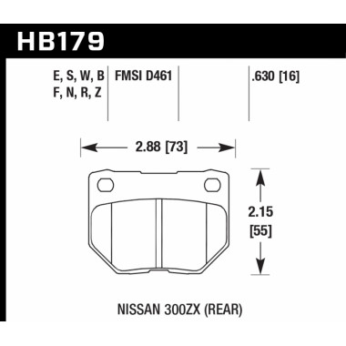 Колодки тормозные HB179N.630 HAWK HP+ задние SUBARU Impreza WRX Колодки тормозные HB179N.630 HAWK HP+ задние SUBARU Impreza WRX