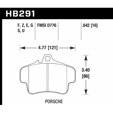 Колодки тормозные HB291F.642 HAWK HPS PORSCHE 911 (996) (997); Boxster (981) Колодки тормозные HB291F.642 HAWK HPS PORSCHE 911 (996) (997); Boxster (981)
