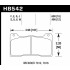 Колодки тормозные HB542F.600 HAWK HPS Wilwood DynaPro; Stoptech ST-42; 15 mm Колодки тормозные HB542F.600 HAWK HPS Wilwood DynaPro; Stoptech ST-42; 15 mm