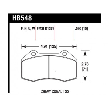 Колодки тормозные HB548N.590 HAWK HP Plus Renault Clio 3 RS/Megane 2 Sport Колодки тормозные HB548N.590 HAWK HP Plus Renault Clio 3 RS/Megane 2 Sport
