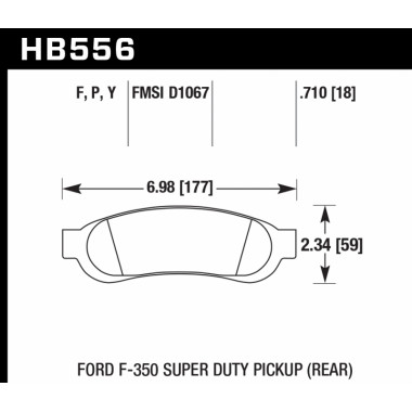 Колодки тормозные HB556Y.710 HAWK LTS задние Ford F-250 / F-350 Колодки тормозные HB556Y.710 HAWK LTS задние Ford F-250 / F-350