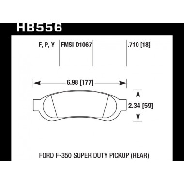 Колодки тормозные HB556Y.710 HAWK LTS задние Ford F-250 / F-350 Колодки тормозные HB556Y.710 HAWK LTS задние Ford F-250 / F-350