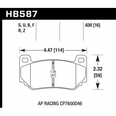 Колодки тормозные HB587Z.630 HAWK Perf. Ceramic Колодки тормозные HB587Z.630 HAWK Perf. Ceramic