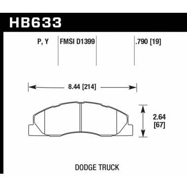Колодки тормозные HB633P.790 HAWK SuperDuty перед Dodge RAM 2500 Колодки тормозные HB633P.790 HAWK SuperDuty перед Dodge RAM 2500