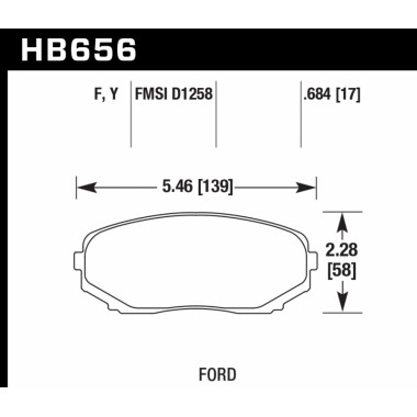 Колодки тормозные HB656F.684 HAWK HPS MAZDA CX-7, CX-9 передние Колодки тормозные HB656F.684 HAWK HPS MAZDA CX-7, CX-9 передние