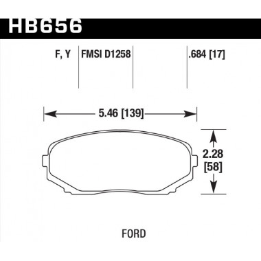 Колодки тормозные HB656F.684 HAWK HPS MAZDA CX-7, CX-9 передние Колодки тормозные HB656F.684 HAWK HPS MAZDA CX-7, CX-9 передние