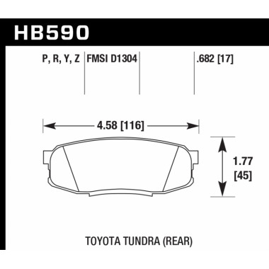 Колодки тормозные HB590Y.682 HAWK LTS задн. Pajero 4 / Lexus LX570 / Toyota LC200 Tundra, SEQUOIA Колодки тормозные HB590Y.682 HAWK LTS задн. Pajero 4 / Lexus LX570 / Toyota LC200 Tundra, SEQUOIA