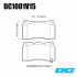 Колодки тормозные DC1001V15 DC brakes Street STR.S, перед MMC LANCER EVO V-X; SUBARU WRX STI Колодки тормозные DC1001V15 DC brakes Street STR.S, перед MMC LANCER EVO V-X; SUBARU WRX STI