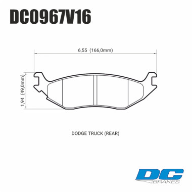 Колодки тормозные DC0967V15 DC Brakes Street HD, задн. DODGE RAM 1500, DURANGO Колодки тормозные DC0967V15 DC Brakes Street HD, задн. DODGE RAM 1500, DURANGO