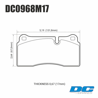 Колодки тормозные DC0968M17 DC Brakes Race Track, Brembo 4 порш. перед Tesla 3, Y; Nissan GTR R35 Колодки тормозные DC0968M17 DC Brakes Race Track, Brembo 4 порш. перед Tesla 3, Y; Nissan GTR R35