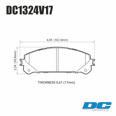 Колодки тормозные DC1324V17 DC Brakes Street STR.S, перед Lexus RX350 2010-> ; HIGHLANDER 2010-> Колодки тормозные DC1324V17 DC Brakes Street STR.S, перед Lexus RX350 2010-> ; HIGHLANDER 2010->