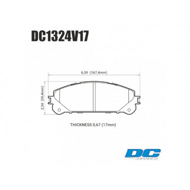 Колодки тормозные DC1324V17 DC Brakes Street STR.S, перед Lexus RX350 2010-> ; HIGHLANDER 2010-> Колодки тормозные DC1324V17 DC Brakes Street STR.S, перед Lexus RX350 2010-> ; HIGHLANDER 2010->