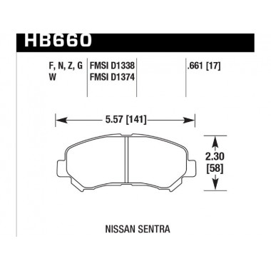Колодки тормозные HB660F.661 HAWK HPS передние MAZDA CX-5 / Nissan Qashqai, X-trail, JUKE Колодки тормозные HB660F.661 HAWK HPS передние MAZDA CX-5 / Nissan Qashqai, X-trail, JUKE