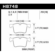 Колодки тормозные HB748F.723 HAWK HPS перед BMW F20 F30
