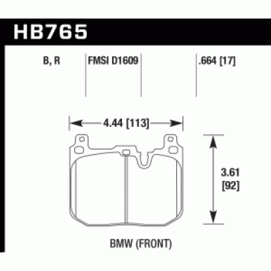 Колодки тормозные HB765R.664 HAWK Street Race; перед BMW M4 F82, F32; M3 F80 F30; F20 F22 F87 M-Perf Колодки тормозные HB765R.664 HAWK Street Race; перед BMW M4 F82, F32; M3 F80 F30; F20 F22 F87 M-Perf
