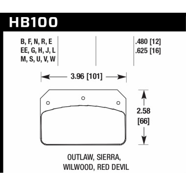 Колодки тормозные HB100W.480 HAWK DTC-30 ALCON PNF0084X284 / WILWOOD Dynalite Колодки тормозные HB100W.480 HAWK DTC-30 ALCON PNF0084X284 / WILWOOD Dynalite