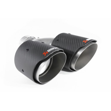 Насадка на глушитель, двойная, AKRAPOVIC EVO карбон, D посадочный 57 мм / наруж 101 мм, ЛЕВАЯ Насадка на глушитель, двойная, AKRAPOVIC EVO карбон, D посадочный 57 мм / наруж 101 мм, ЛЕВАЯ