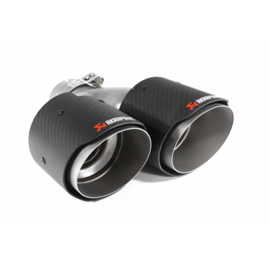Насадка на глушитель, двойная, AKRAPOVIC EVO карбон, D посадочный 63 мм / наруж 101 мм, ЛЕВАЯ, Насадка на глушитель, двойная, AKRAPOVIC EVO карбон, D посадочный 63 мм / наруж 101 мм, ЛЕВАЯ,