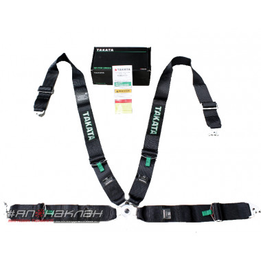 Ремни безопасности 4х точечные TAKA RACE 4 style BLACK Ремни безопасности 4х точечные TAKA RACE 4 style BLACK