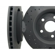 КОМПЛЕКТ ЗАДНИЙ. JEEP Grand Cherokee WK2 3.6 2011-> ; Тормозные диски Hawk + колодки DC Brakes