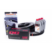 КОМПЛЕКТ:JEEP GRAND CHEROKEE SRT8 09-> Торм. диски DBA T3+колодки DC brakes RACE+шланги GOODRIDGE