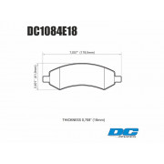 Колодки тормозные DC1084E18 DC Brakes RT.2, перед DODGE RAM 1500, DURANGO