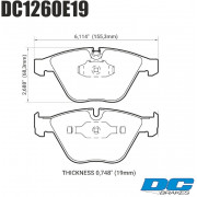 Колодки тормозные DC1260E19 DC Brakes RT.2; передние BMW E90, 92, 335i, M3 E90, E60