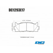 Колодки тормозные DC1293E17 DC brakes RT.2, передние TOYOTA CAMRY 2007-2018