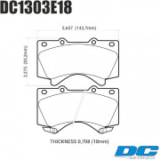 Колодки тормозные DC1303E18 DC Brakes RT.2 передние LEXUS LX570, LX450D, TOYOTA LC200 Tundra