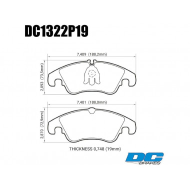 Колодки тормозные DC1322P19 DC Brakes Street STR.S+, передние AUDI A4 8K (B8); A5 8T; Q5 Колодки тормозные DC1322P19 DC Brakes Street STR.S+, передние AUDI A4 8K (B8); A5 8T; Q5