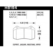 Колодки тормозные HB194Y.570 HAWK LTS Brembo тип A, C, F / JBT CM4P1