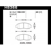 Колодки тормозные HB366Z.681 HAWK PC передние Honda Civic+ EU,EP 1,8 / FD1,3 Accord