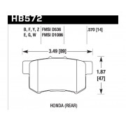 Колодки тормозные HB572B.570 HAWK Street 5.0