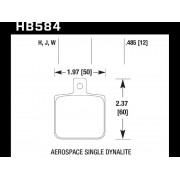 Колодки тормозные HB584F.485