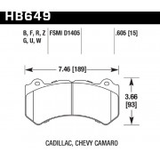 Колодки тормозные HB649B.605 HAWK Street 5.0 Jeep SRT8 2012-2014, AUDI 4F RS6 (BREMBO), RANGE ROVER