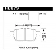 Колодки тормозные HB679Y.600 HAWK LTS задн Honda Ridgeline ; Acura TL 2009-2013