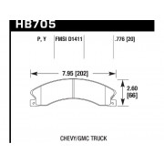 Колодки тормозные HB705Y.776 HAWK LTS Chevrolet Silverado 2011-2013