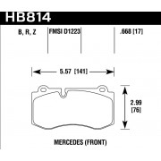 Колодки тормозные HB814B.668 HAWK HPS 5.0 Mercedes-Benz CL550  передние