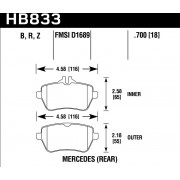 Колодки тормозные HB833Z.700 HAWK PC Mercedes-Benz S550 4Matic задние