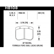 Колодки тормозные HB108G.560 HAWK DTC-60 AP Racing, FF 2000 14 mm